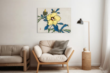Obraz  Hibiscus, Kōno Bairei Japoński Vintage do Salonu