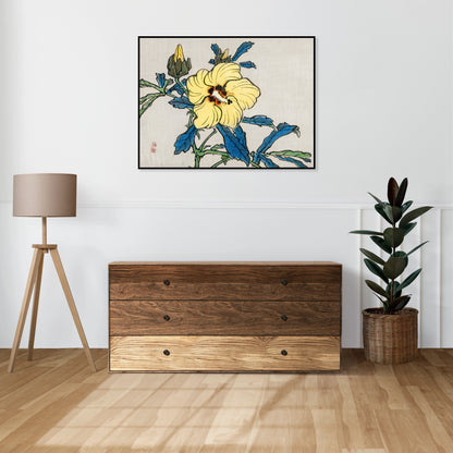 Plakat  Hibiscus, Kōno Bairei Japoński Vintage do Salonu