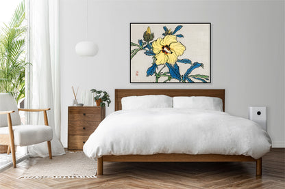 Plakat  Hibiscus, Kōno Bairei Japoński Vintage do Salonu