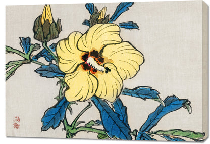 Obraz  Hibiscus, Kōno Bairei Japoński Vintage do Salonu