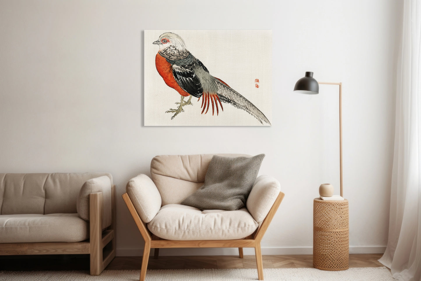 Obraz  Japanese Pheasant, Kōno Bairei Japoński Vintage do Salonu