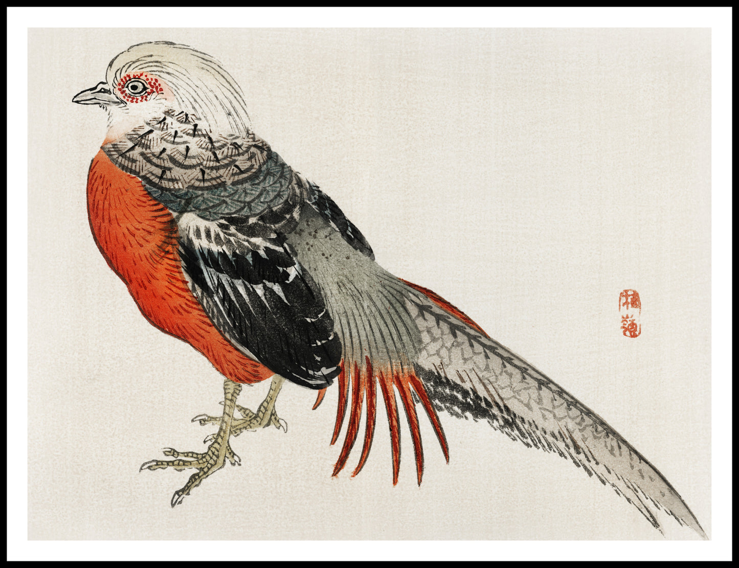 Plakat  Japanese Pheasant, Kōno Bairei Japoński Vintage do Salonu