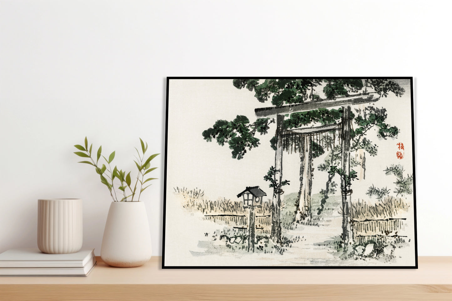 Plakat  Shrine Gate, Kōno Bairei Japoński Vintage do Salonu