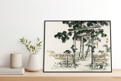 Plakat  Shrine Gate, Kōno Bairei Japoński Vintage do Salonu