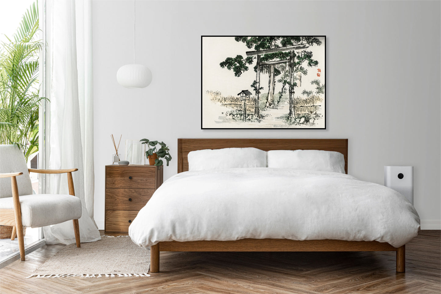 Plakat  Shrine Gate, Kōno Bairei Japoński Vintage do Salonu