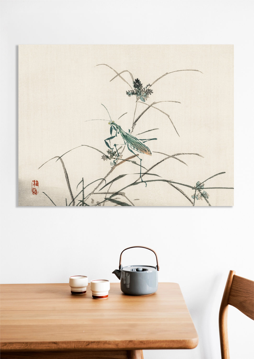 Obraz  Grasshopper, Kōno Bairei Japoński Vintage do Salonu