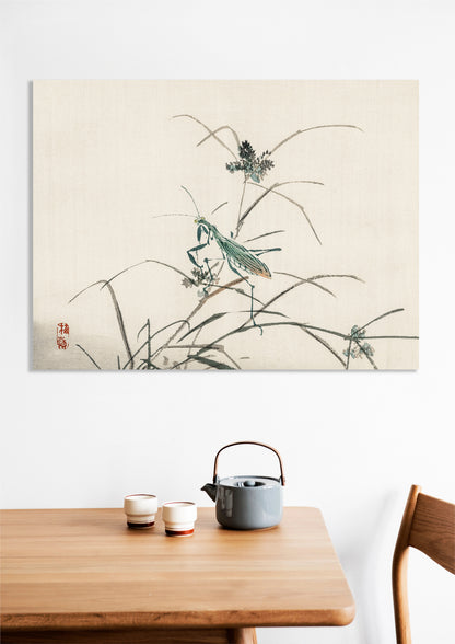 Obraz  Grasshopper, Kōno Bairei Japoński Vintage do Salonu