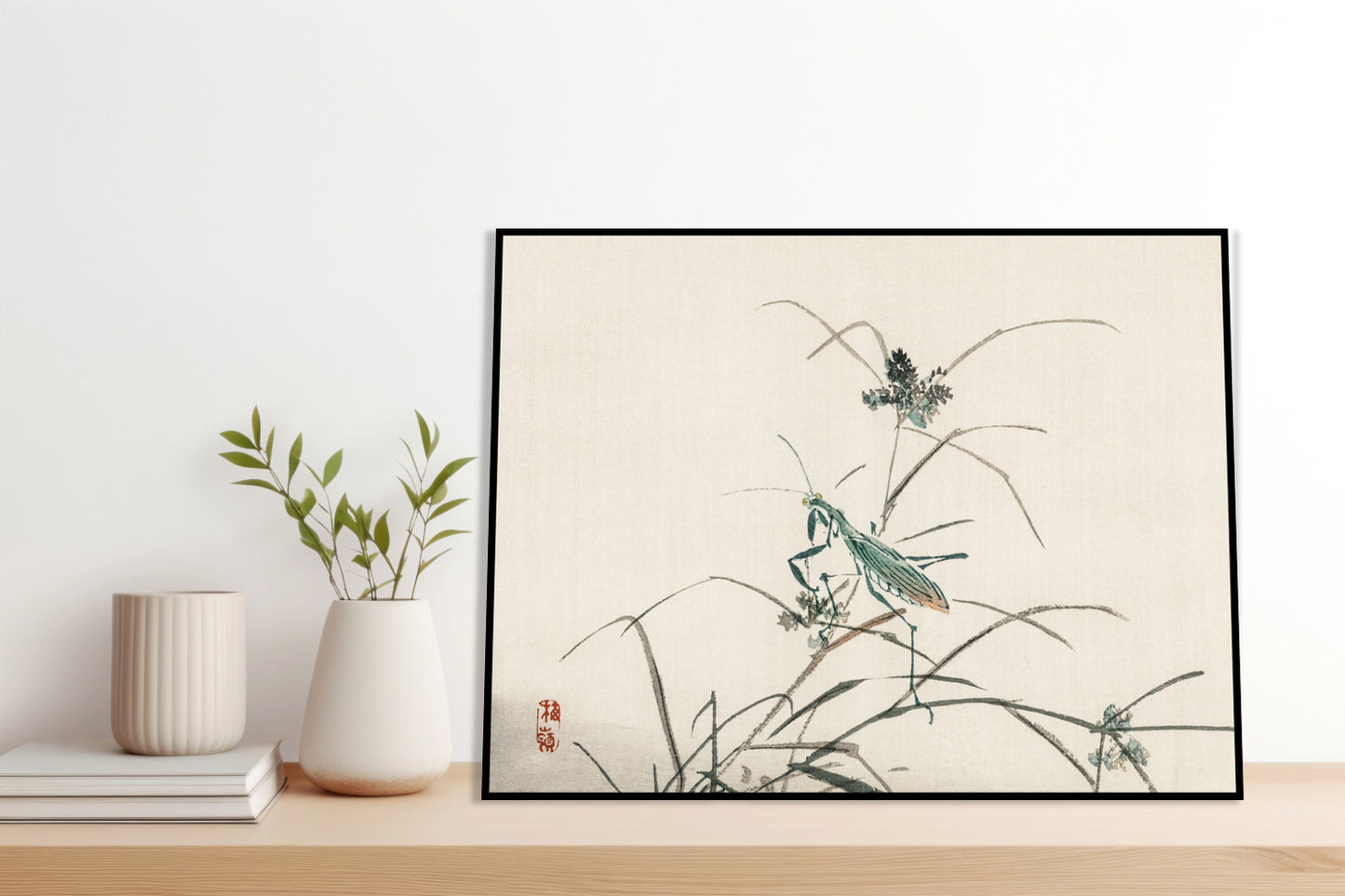 Plakat  Grasshopper, Kōno Bairei Japoński Vintage do Salonu