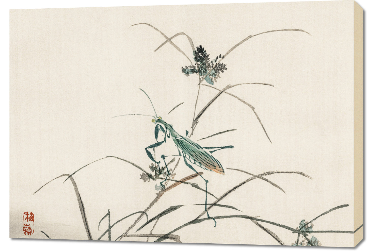 Obraz  Grasshopper, Kōno Bairei Japoński Vintage do Salonu