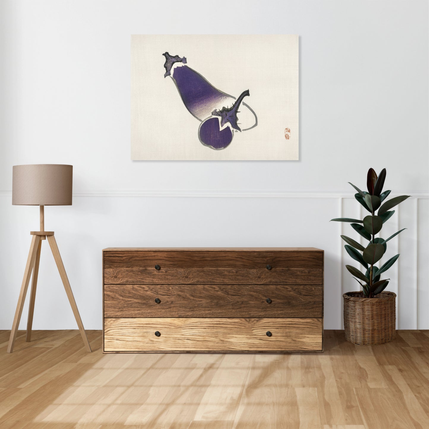 Obraz  Eggplants, Kōno Bairei Japoński Vintage do Salonu