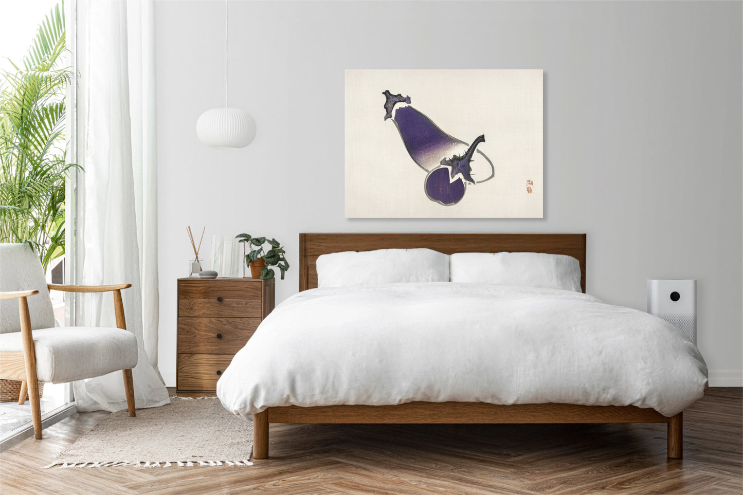 Obraz  Eggplants, Kōno Bairei Japoński Vintage do Salonu