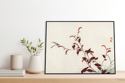 Plakat  Dragonfly, Kōno Bairei Japoński Vintage do Salonu