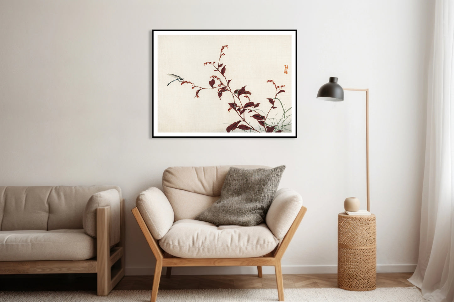 Plakat  Dragonfly, Kōno Bairei Japoński Vintage do Salonu