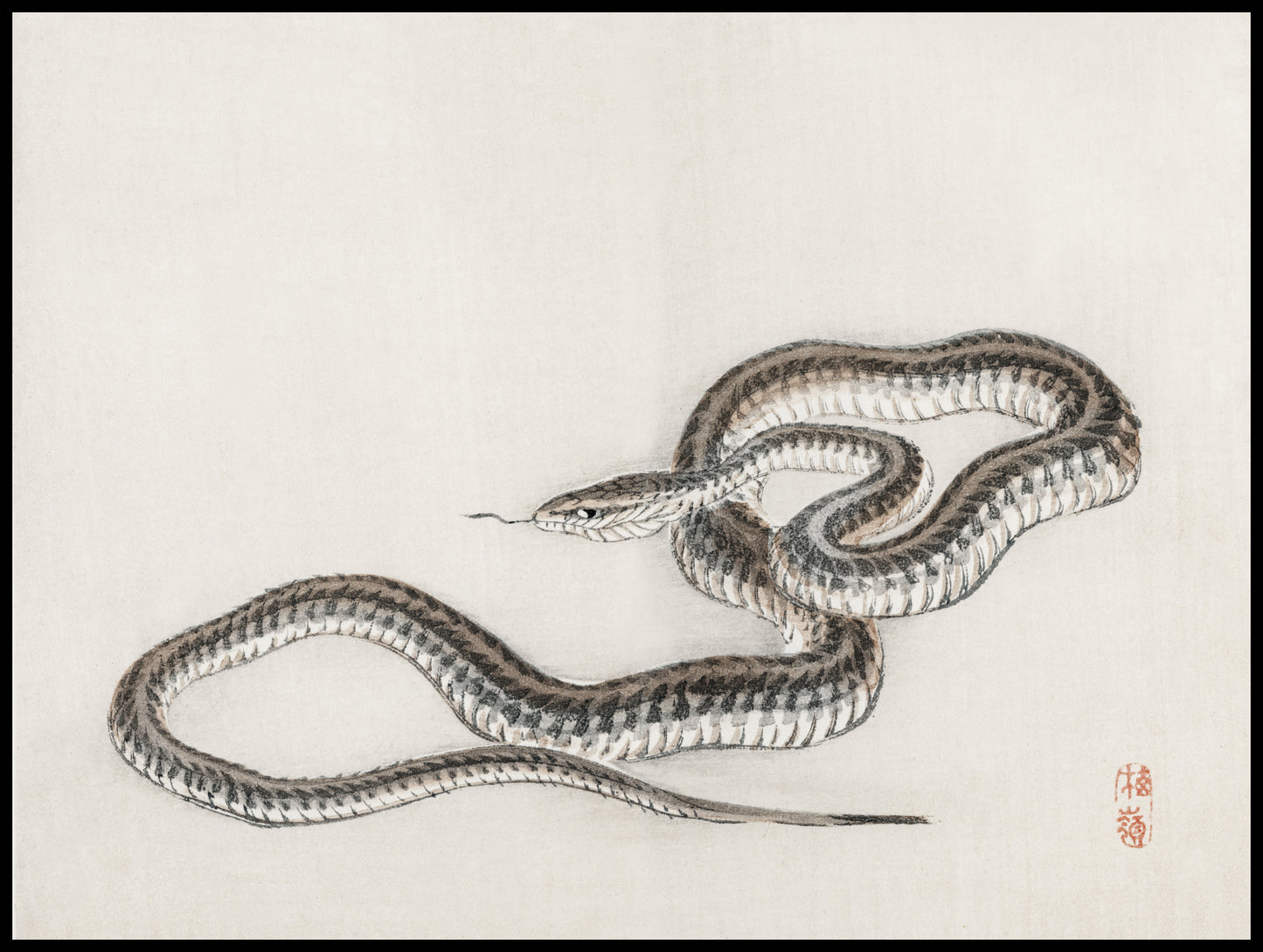 Plakat  Snake, Kōno Bairei