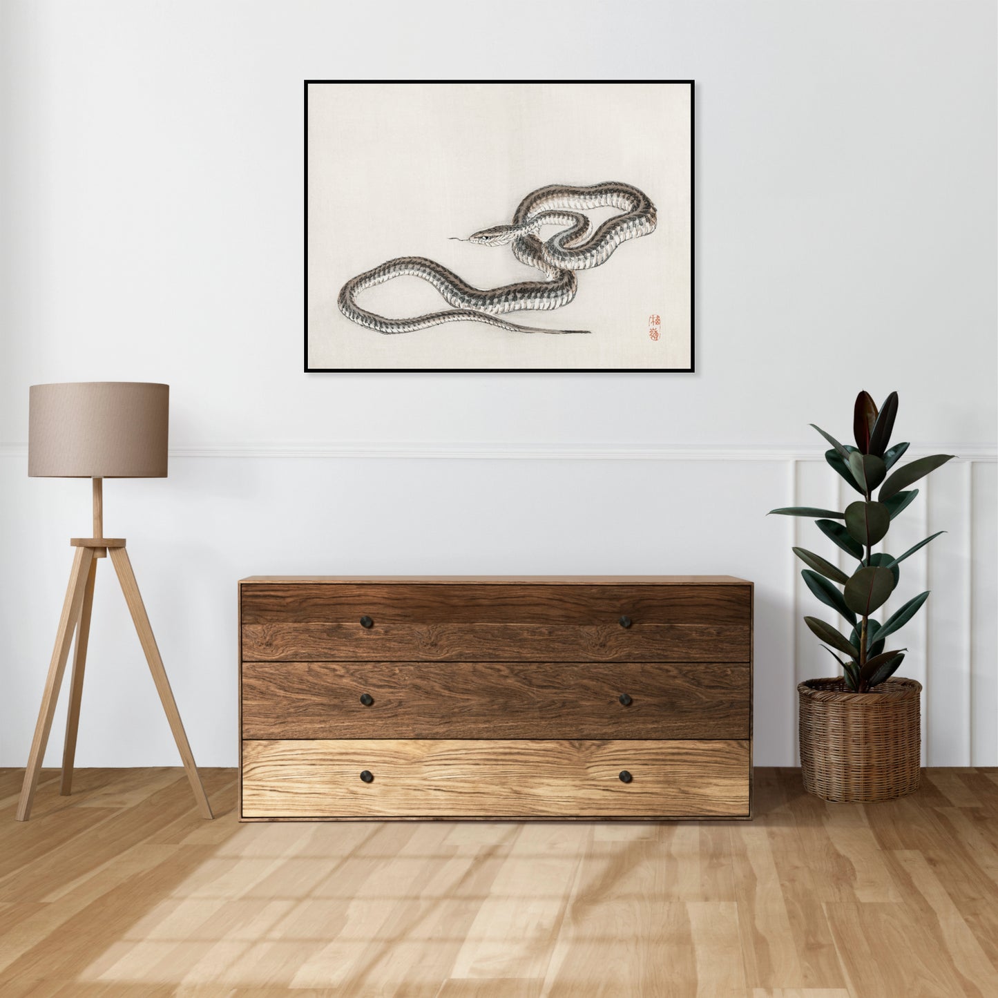 Plakat  Snake, Kōno Bairei