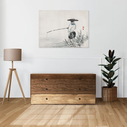 Obraz  Fisherman, Kōno Bairei Japoński Vintage do Salonu