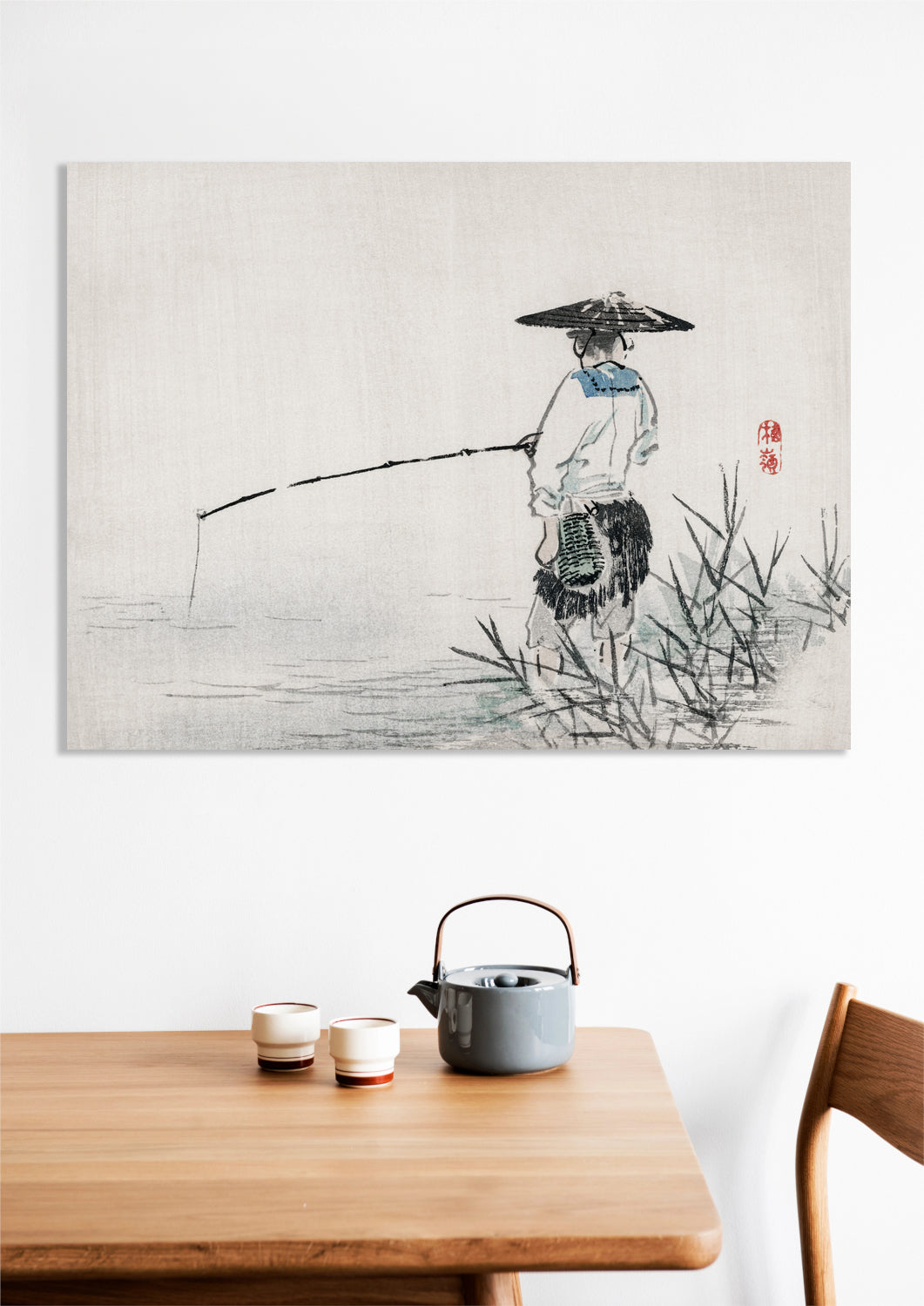 Obraz  Fisherman, Kōno Bairei Japoński Vintage do Salonu