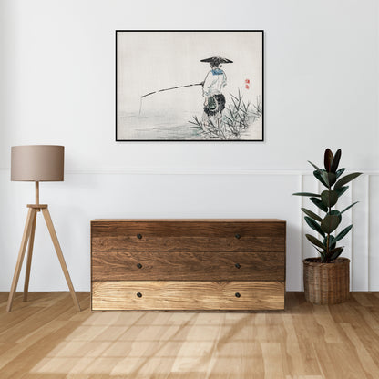 Plakat  Fisherman, Kōno Bairei Japoński Vintage do Salonu