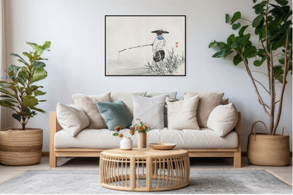 Plakat  Fisherman, Kōno Bairei Japoński Vintage do Salonu
