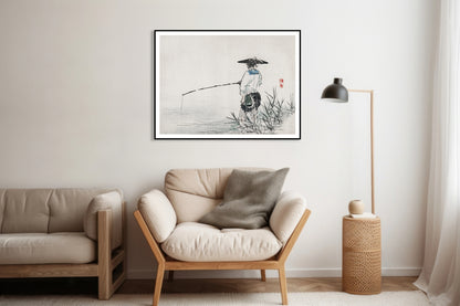 Plakat  Fisherman, Kōno Bairei Japoński Vintage do Salonu