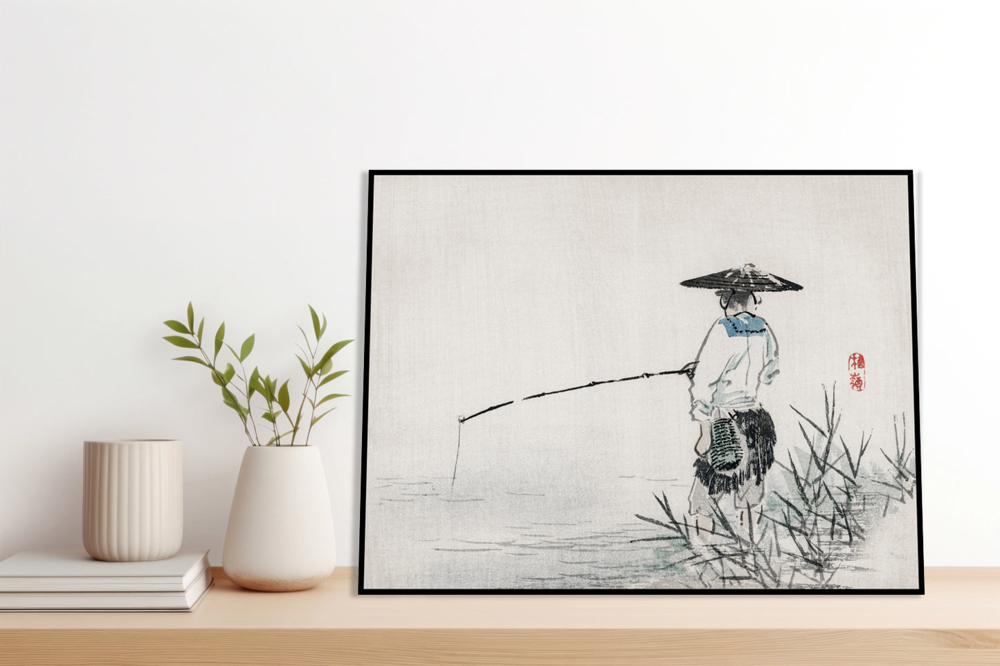 Plakat  Fisherman, Kōno Bairei Japoński Vintage do Salonu