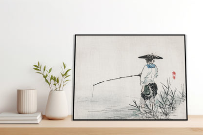 Plakat  Fisherman, Kōno Bairei Japoński Vintage do Salonu