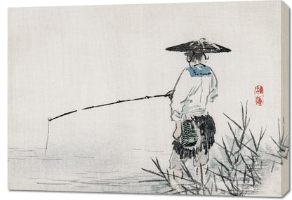 Obraz  Fisherman, Kōno Bairei Japoński Vintage do Salonu