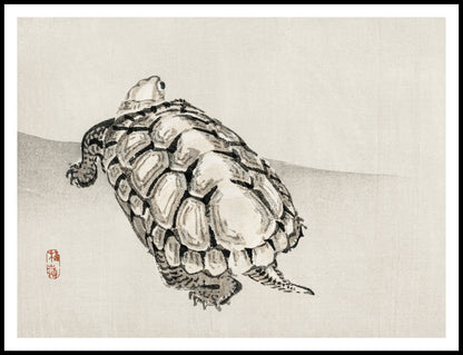 Plakat  Turtle, Kōno Bairei Japoński Vintage do Salonu