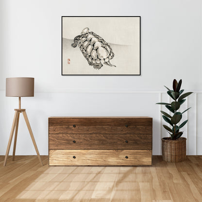 Plakat  Turtle, Kōno Bairei Japoński Vintage do Salonu