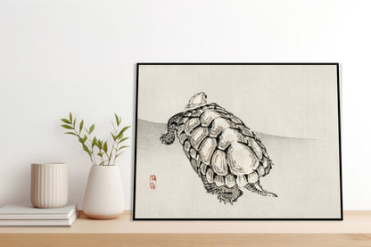 Plakat  Turtle, Kōno Bairei Japoński Vintage do Salonu