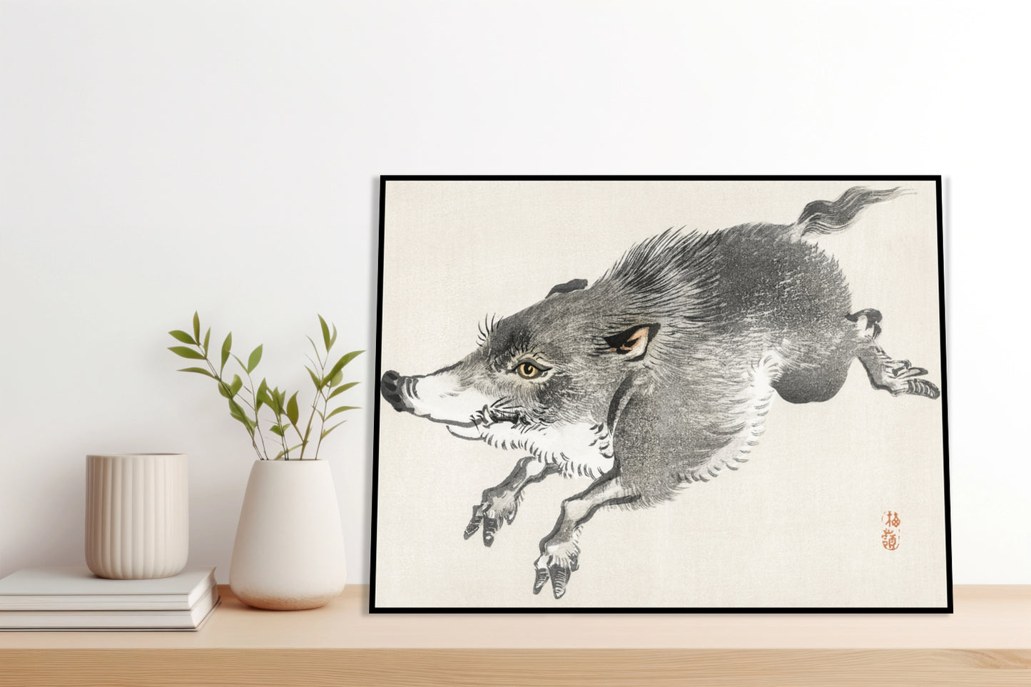 Plakat  Wild Boar, Kōno Bairei Japoński Vintage do Salonu