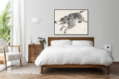 Plakat  Wild Boar, Kōno Bairei Japoński Vintage do Salonu