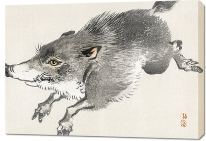 Obraz  Wild Boar, Kōno Bairei Japoński Vintage do Salonu