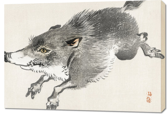 Obraz  Wild Boar, Kōno Bairei Japoński Vintage do Salonu