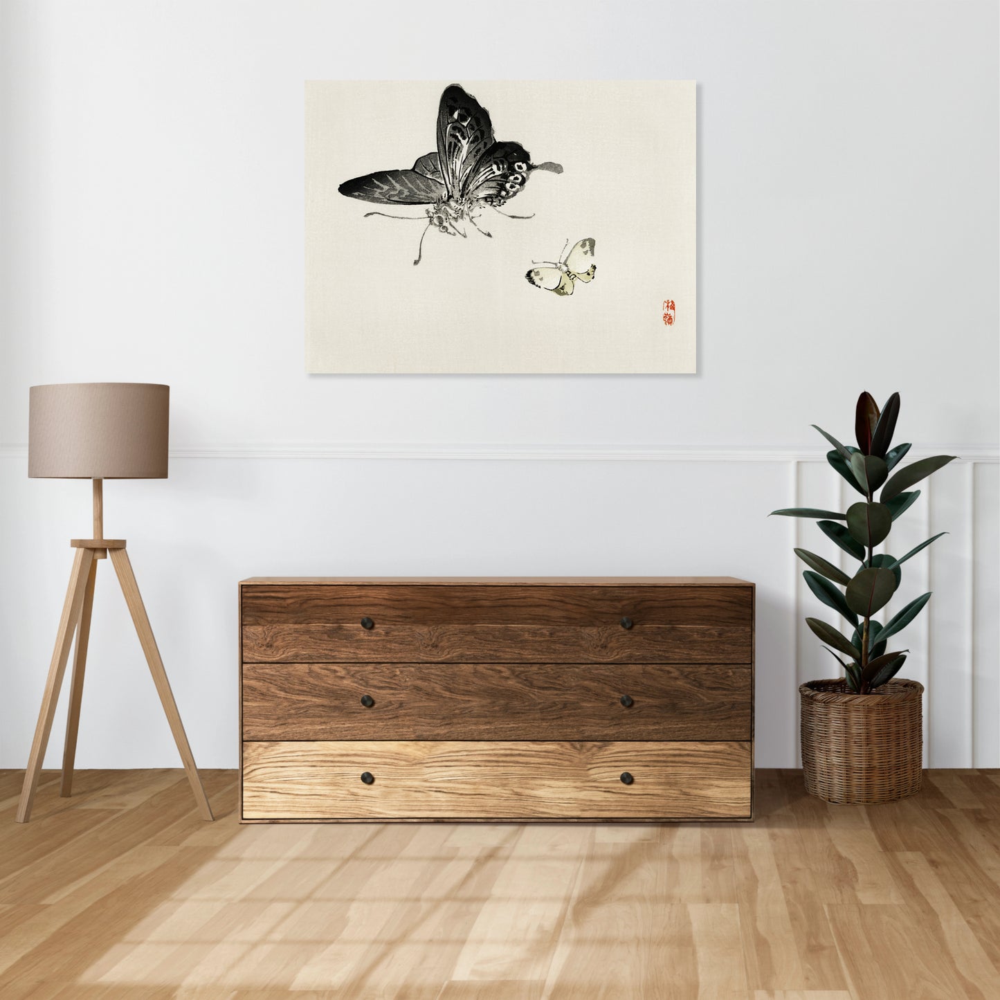 Obraz  Butterflies, Kōno Bairei Japoński Vintage do Salonu