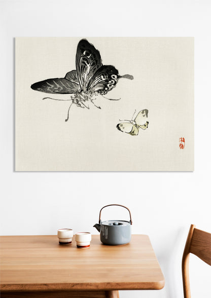 Obraz  Butterflies, Kōno Bairei Japoński Vintage do Salonu