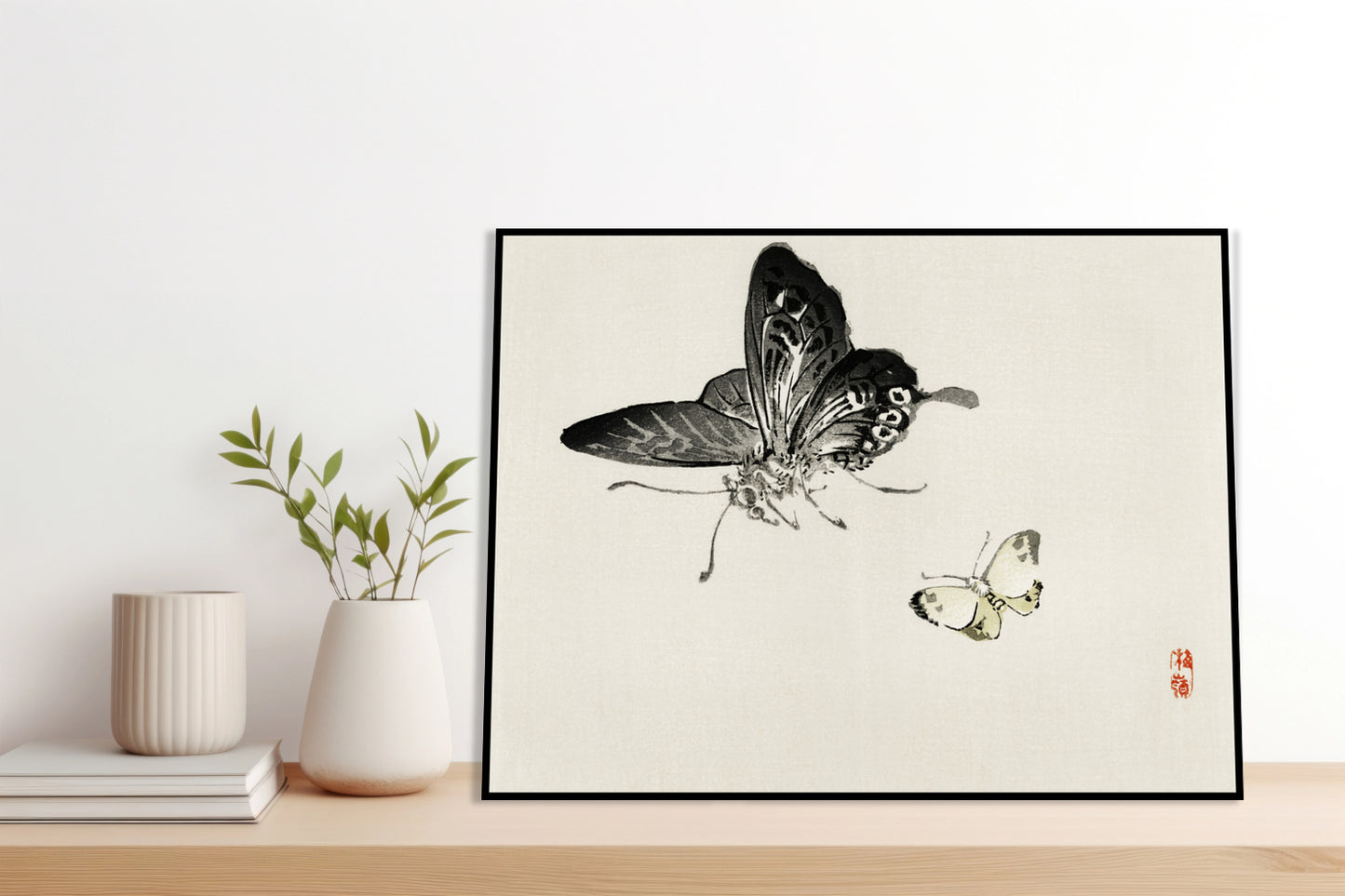 Plakat  Butterflies, Kōno Bairei Japoński Vintage do Salonu