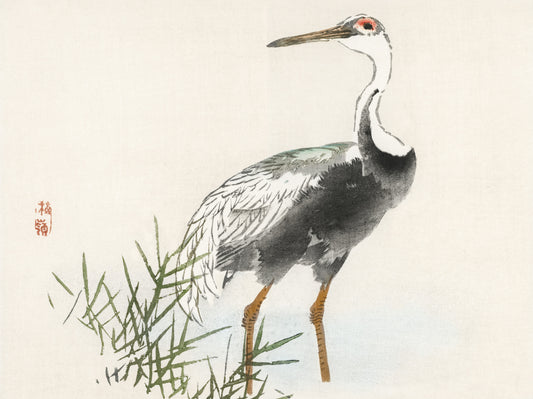Plakat  Crane, Kōno Bairei Japoński Vintage do Salonu
