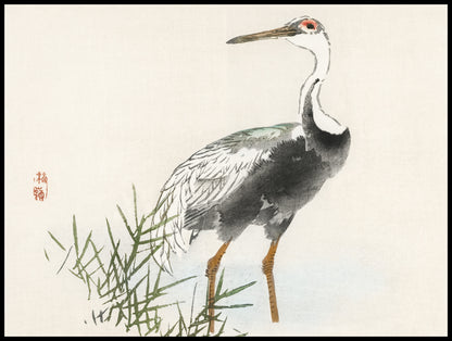Plakat  Crane, Kōno Bairei Japoński Vintage do Salonu
