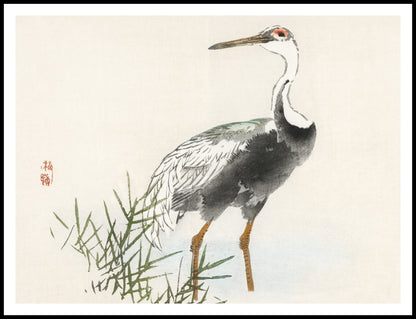Plakat  Crane, Kōno Bairei Japoński Vintage do Salonu