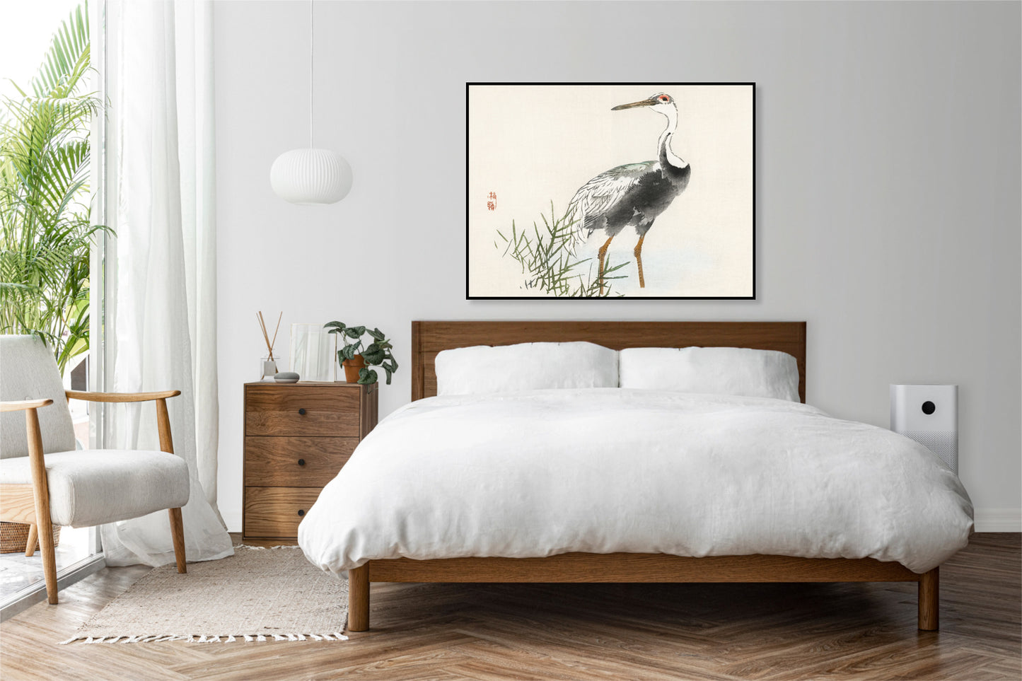 Plakat  Crane, Kōno Bairei Japoński Vintage do Salonu