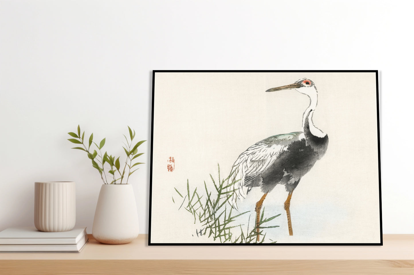 Plakat  Crane, Kōno Bairei Japoński Vintage do Salonu