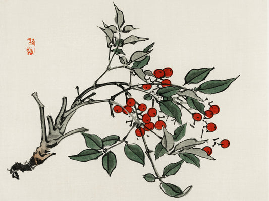 Plakat  Firethorns, Kōno Bairei Japoński Vintage do Salonu