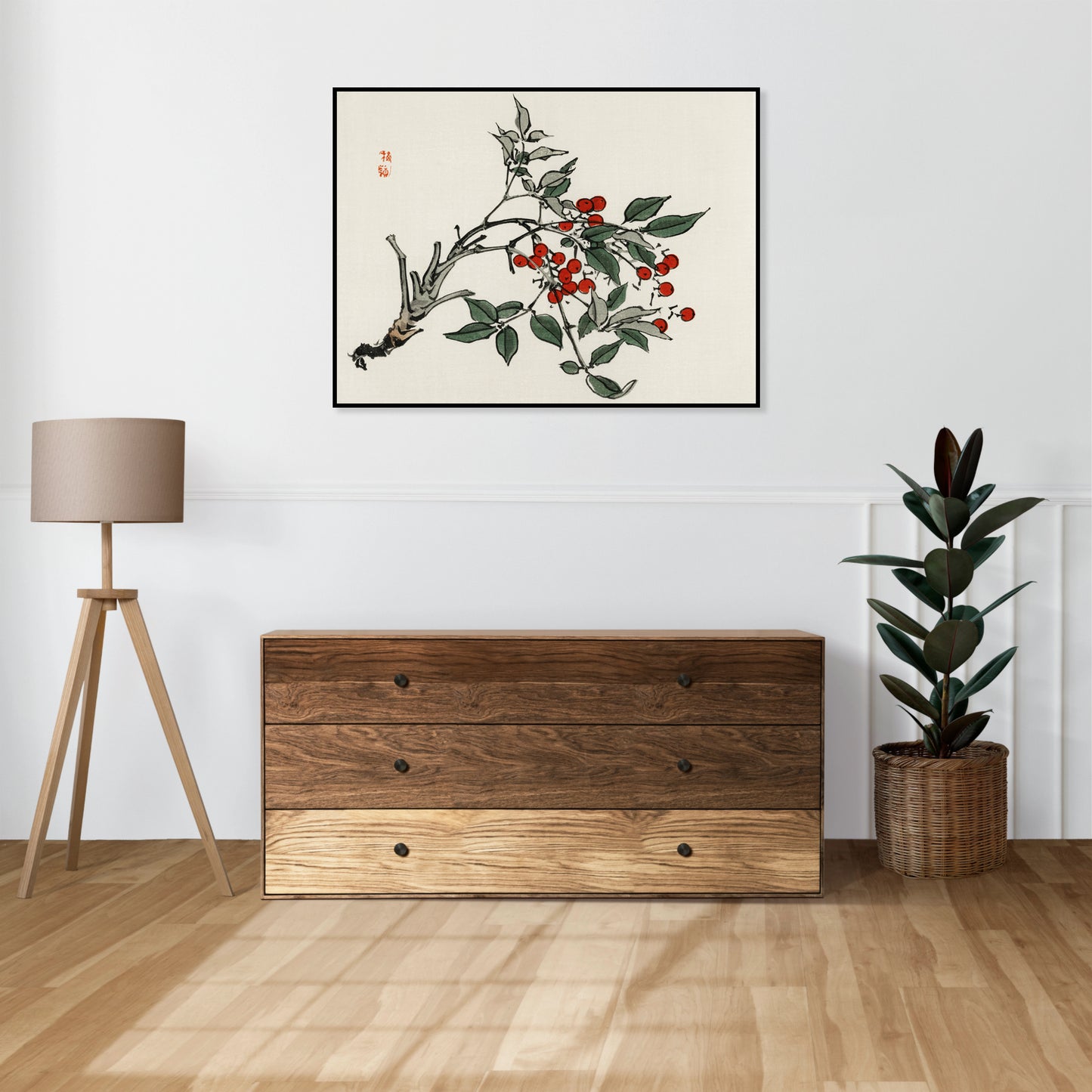Plakat  Firethorns, Kōno Bairei Japoński Vintage do Salonu