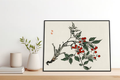 Plakat  Firethorns, Kōno Bairei Japoński Vintage do Salonu