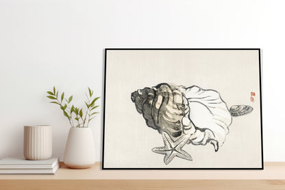 Plakat  Star Fish and Conchby, Kōno Bairei  Vintage do Salonu