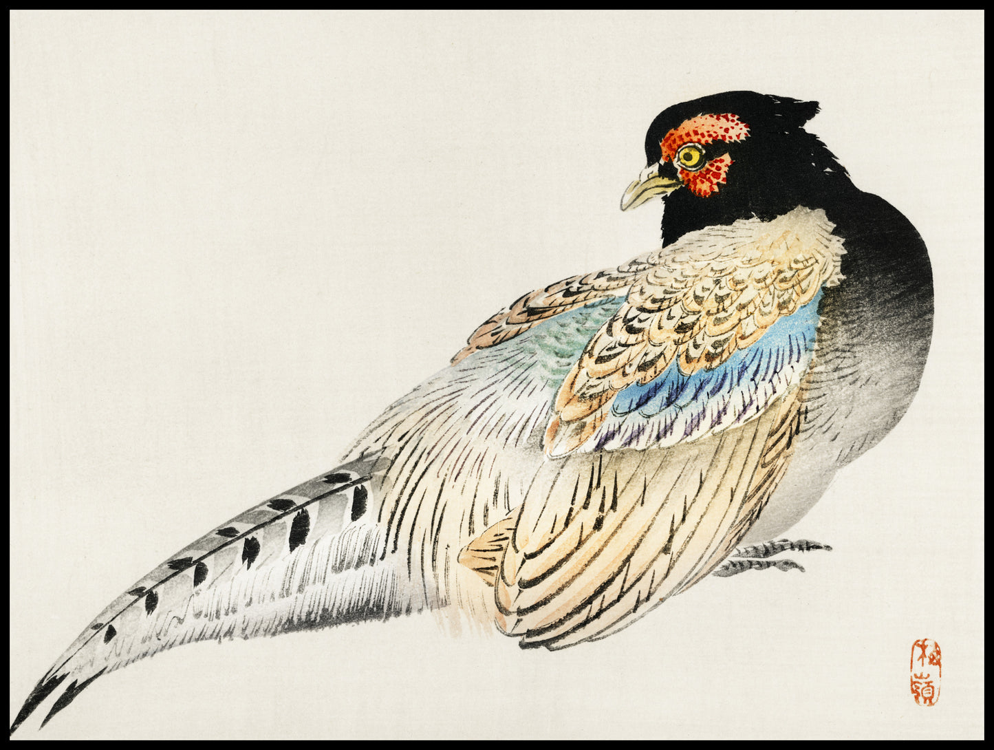 Plakat  Peregrine Falcon, Kōno Bairei Japoński Vintage do Salonu