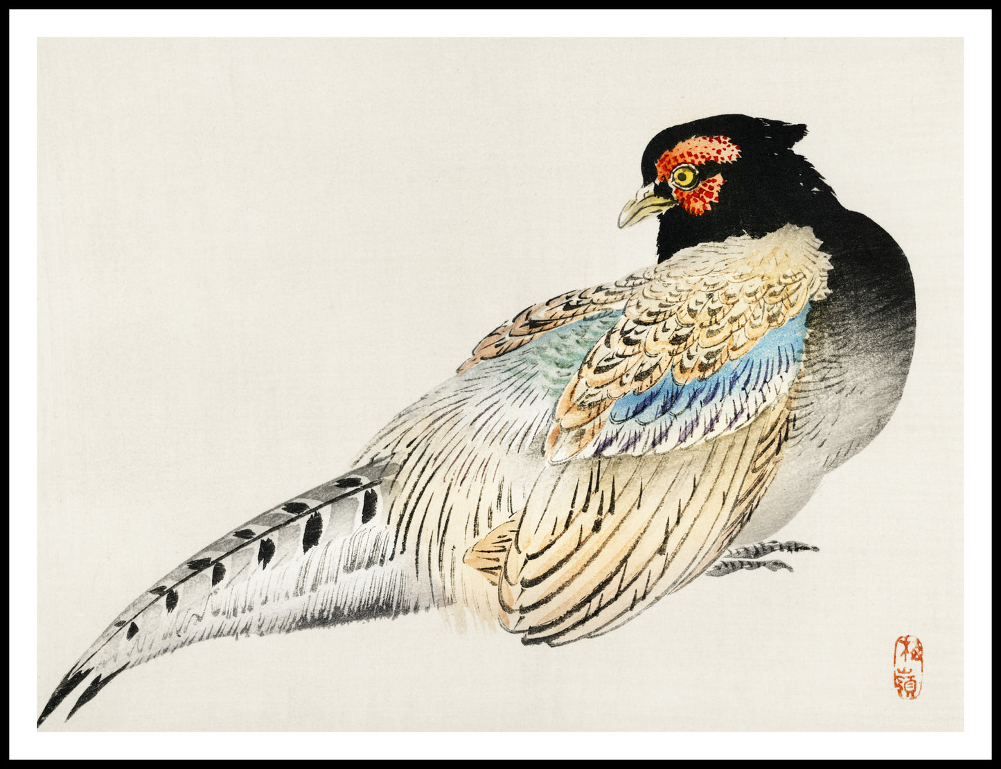 Plakat  Peregrine Falcon, Kōno Bairei Japoński Vintage do Salonu