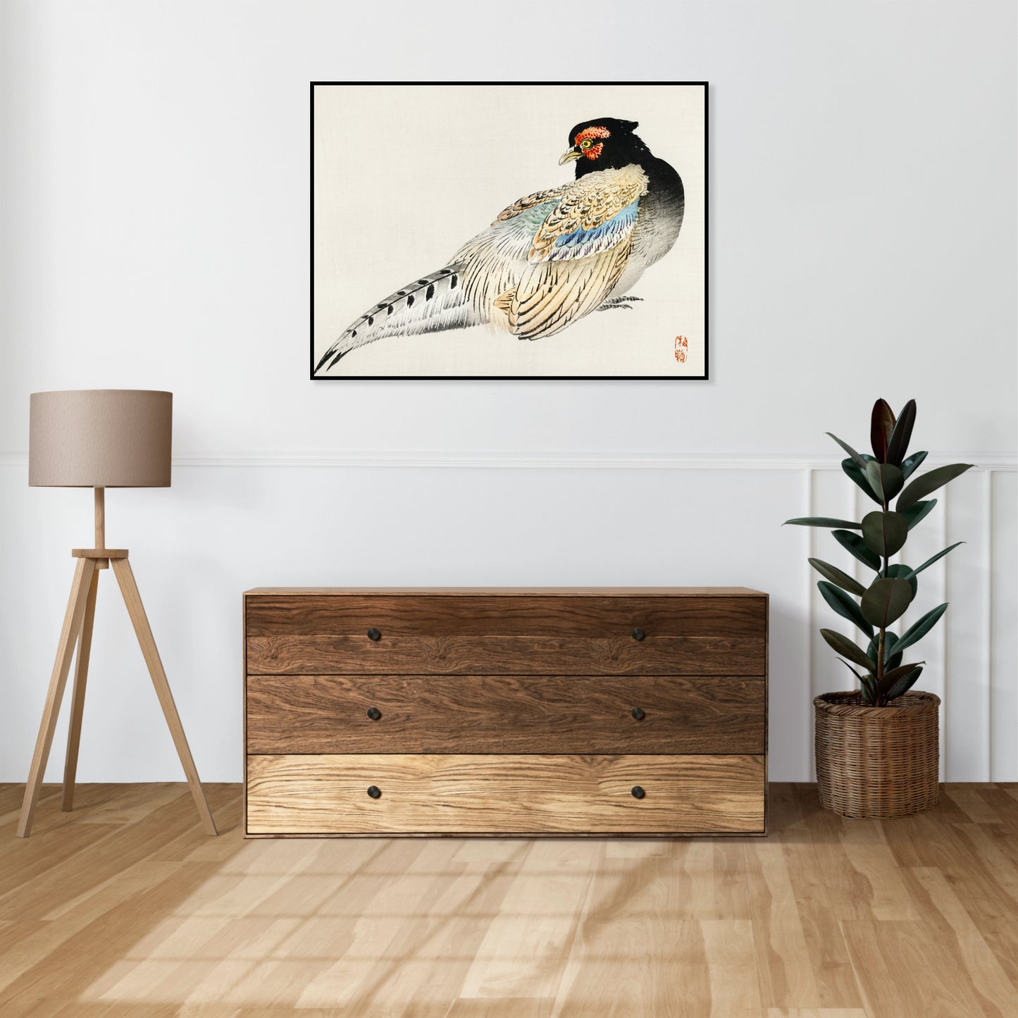 Plakat  Peregrine Falcon, Kōno Bairei Japoński Vintage do Salonu
