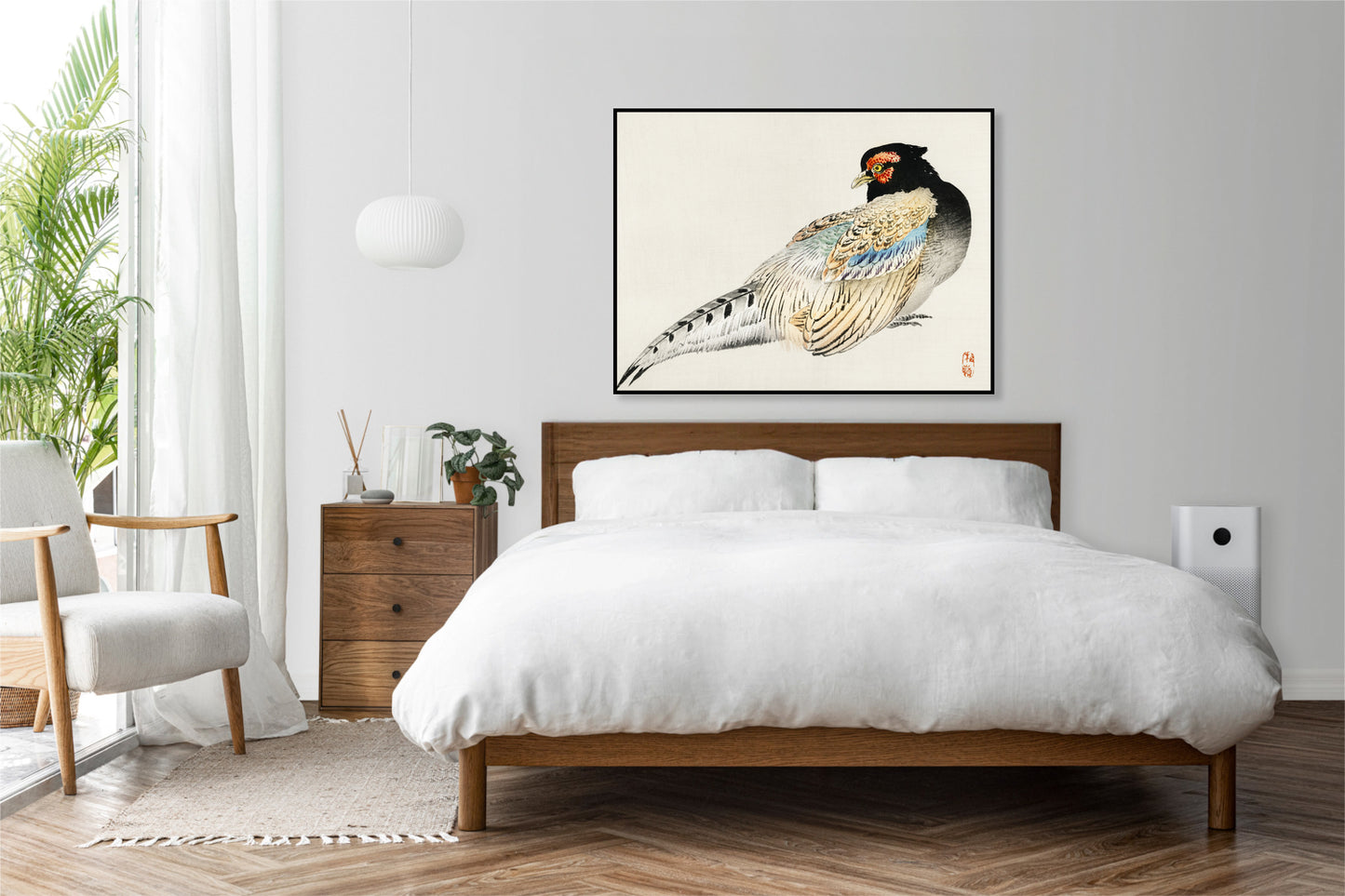 Plakat  Peregrine Falcon, Kōno Bairei Japoński Vintage do Salonu